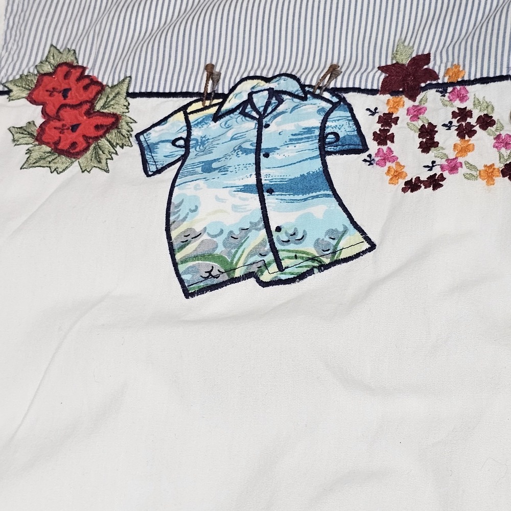 Vintage Bill Blass Shirt Women's Sz M Embroidered Button Up  White Art To Wear - Picture 10 of 14